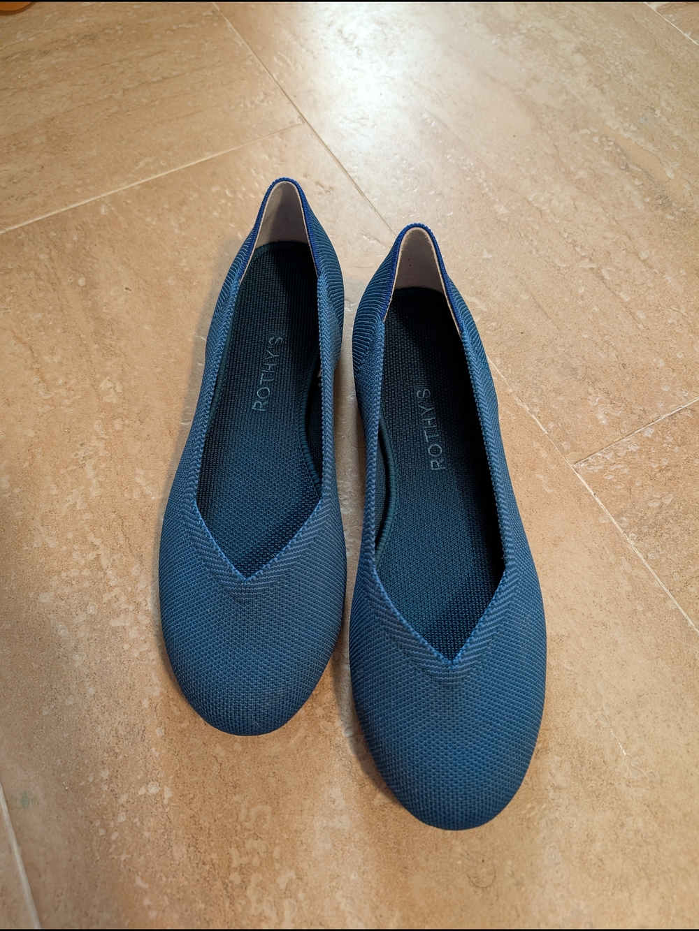 Rothy's Women's Blue Knit Ballet Flats